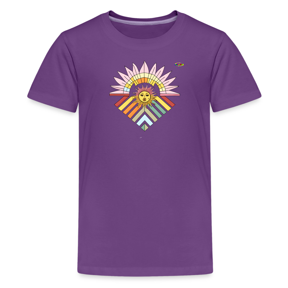 Rainbow Flower Children's Premium T-Shirt-My Bright Side Clothing - purple