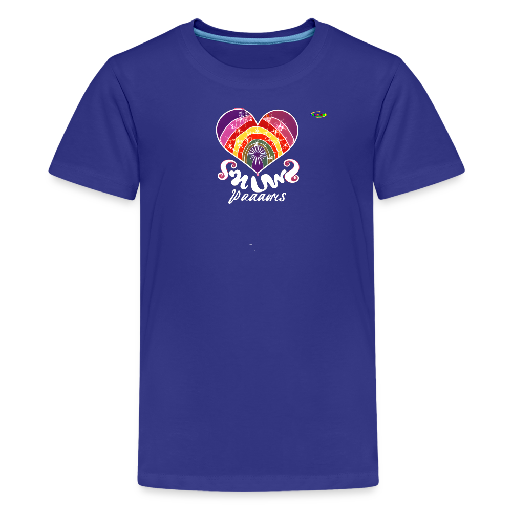 Rainbow Heart Logo Children's Premium T-Shirt-My Bright Side Clothing - royal blue