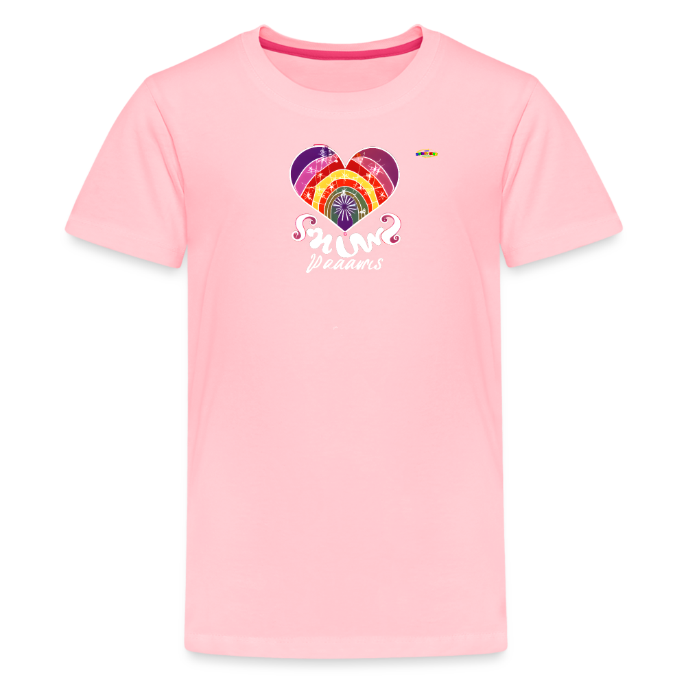 Rainbow Heart Logo Children's Premium T-Shirt-My Bright Side Clothing - pink