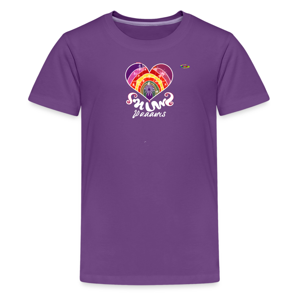 Rainbow Heart Logo Children's Premium T-Shirt-My Bright Side Clothing - purple