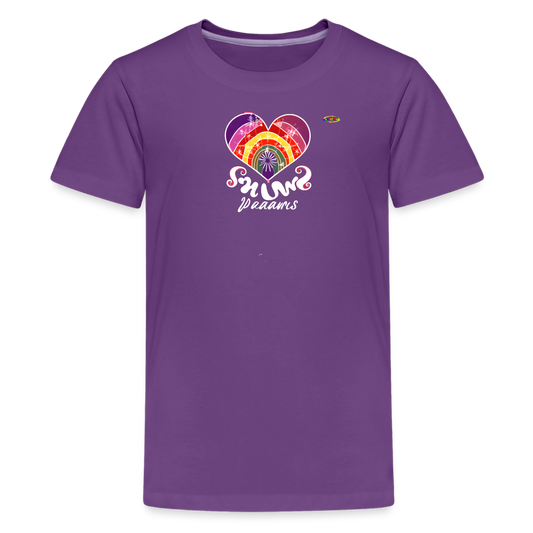 Rainbow Heart Logo Children's Premium T-Shirt-My Bright Side Clothing - purple