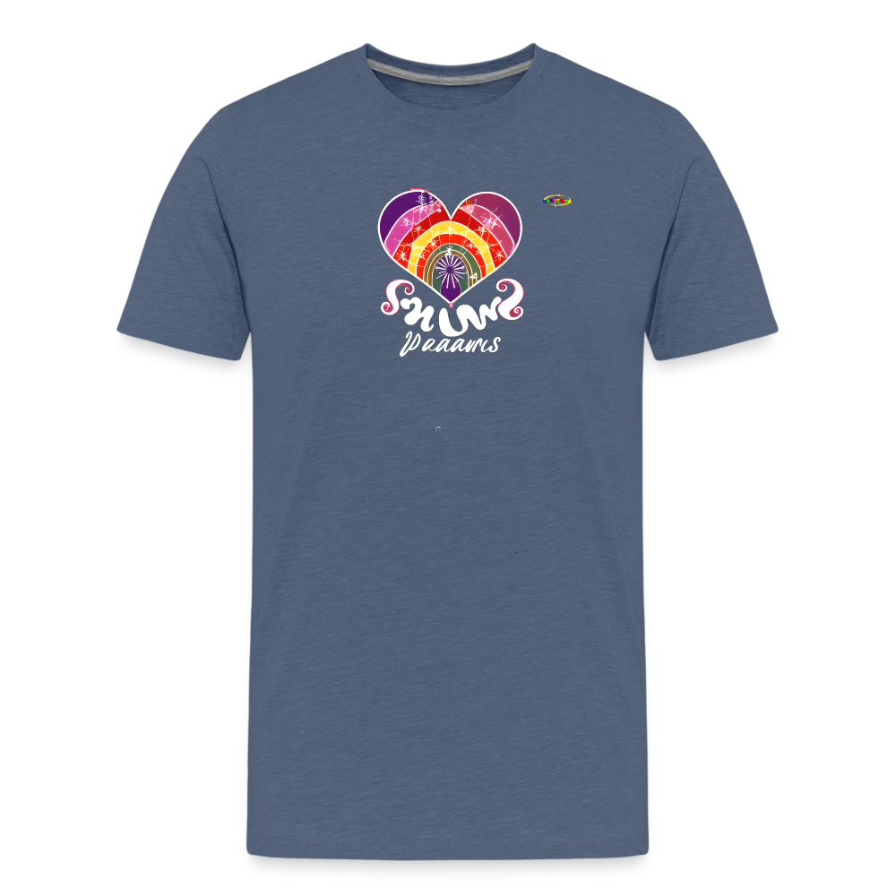 Rainbow Heart Logo Children's Premium T-Shirt-My Bright Side Clothing - heather blue