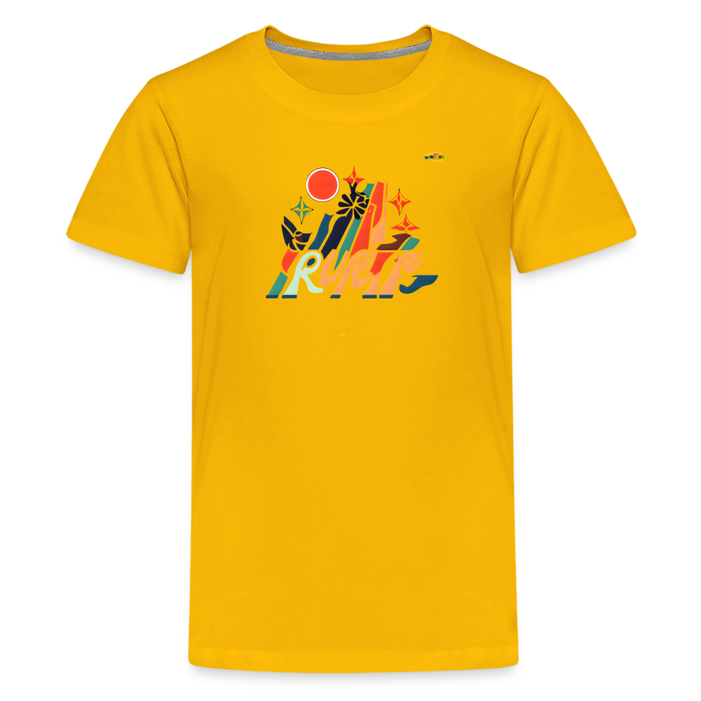 Summer Fun Logo Children's Premium T-Shirt-My Bright Side Clothing - sun yellow