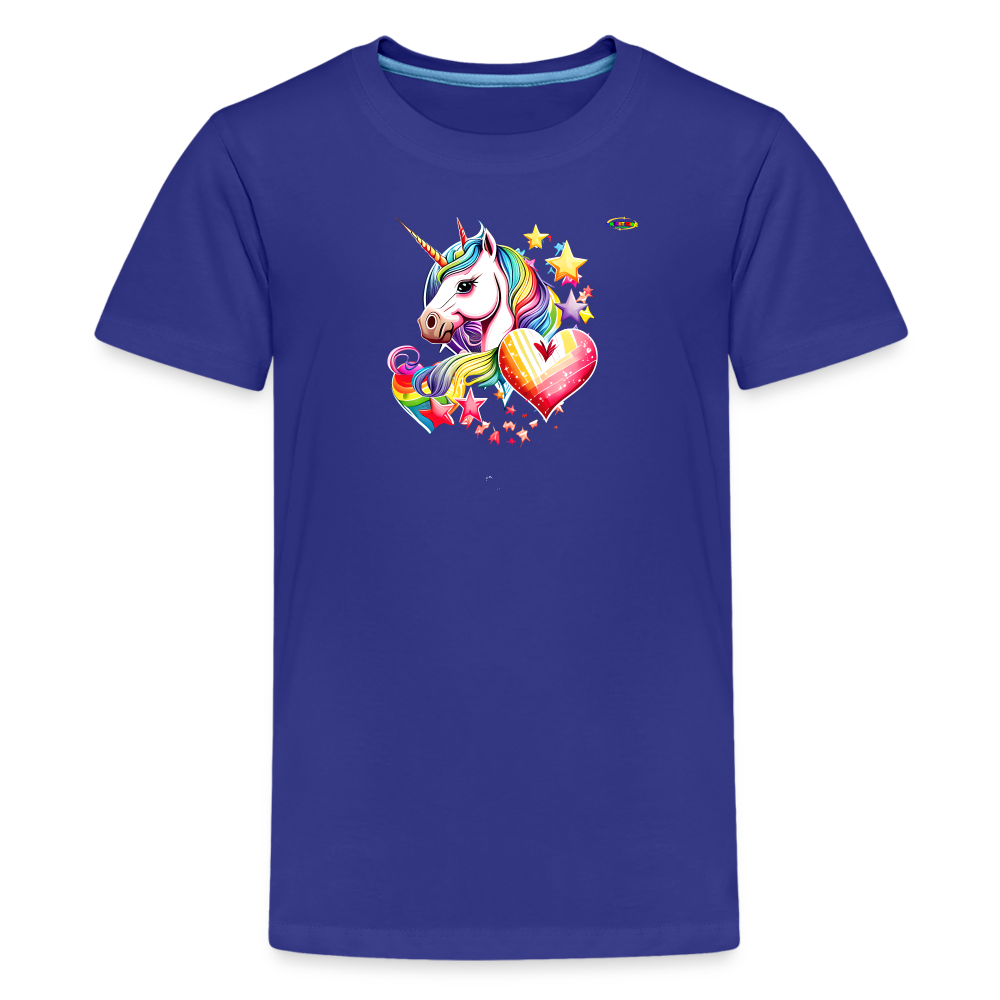 Rainbow Unicorn Children's Premium T-Shirt-My Bright Side Clothing - royal blue