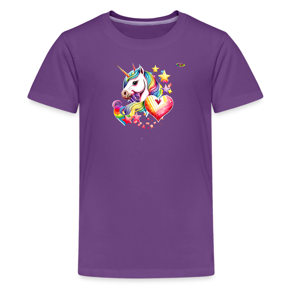 Rainbow Unicorn Children's Premium T-Shirt-My Bright Side Clothing - purple