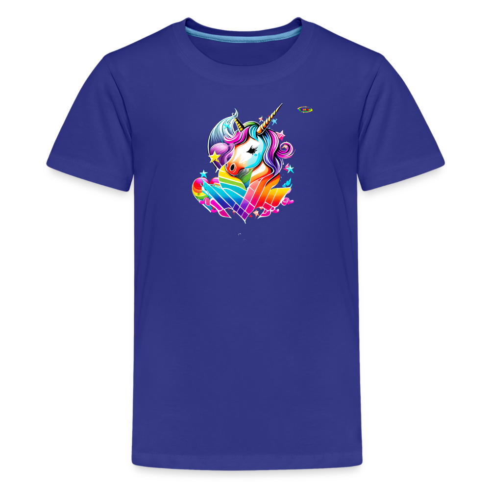 Rainbow Unicorn Children's Premium T-Shirt-My Bright Side Clothing - royal blue