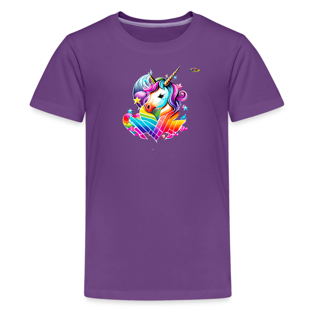 Rainbow Unicorn Children's Premium T-Shirt-My Bright Side Clothing - purple