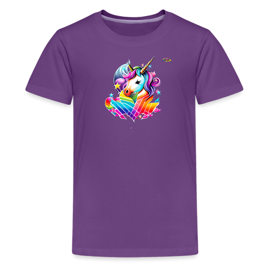 Rainbow Unicorn Children's Premium T-Shirt-My Bright Side Clothing - purple