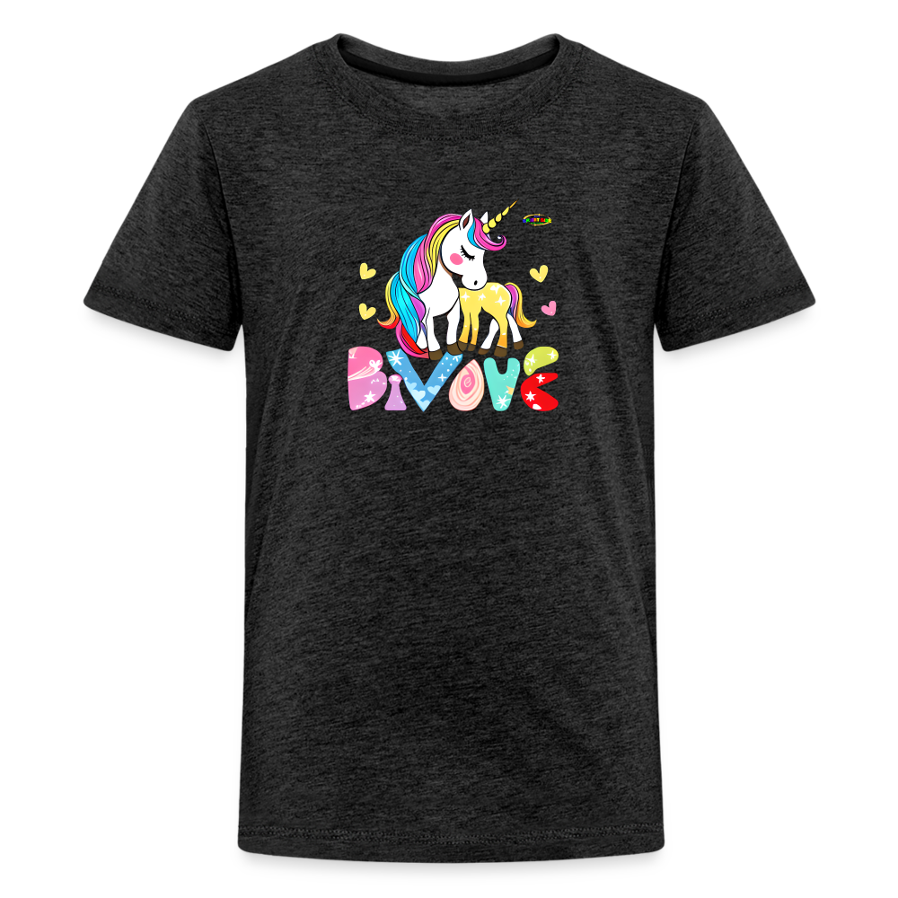 Cute Magical Love Unicorn Kids' Premium T-Shirt-mybrigtsideclothing.co-My Bright Side Clothing