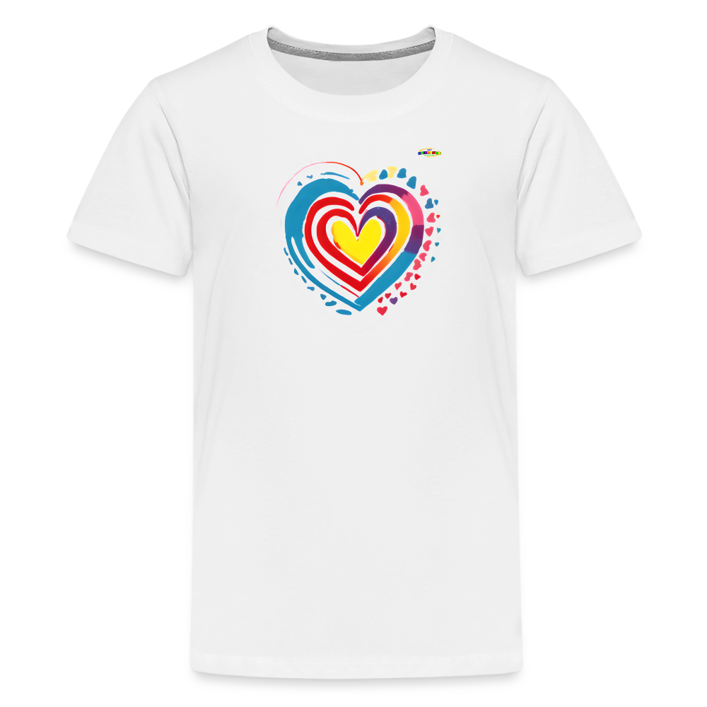 Sending Love Beautiful Heart Graphic Kids' Premium T-Shirt-mybrightsid-My Bright Side Clothing