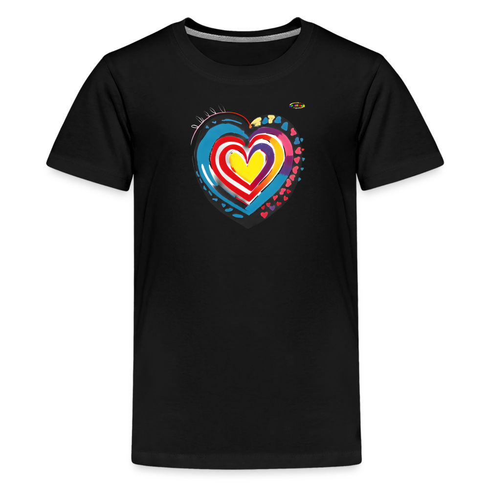 Sending Love Beautiful Heart Graphic Kids' Premium T-Shirt-mybrightsid-My Bright Side Clothing