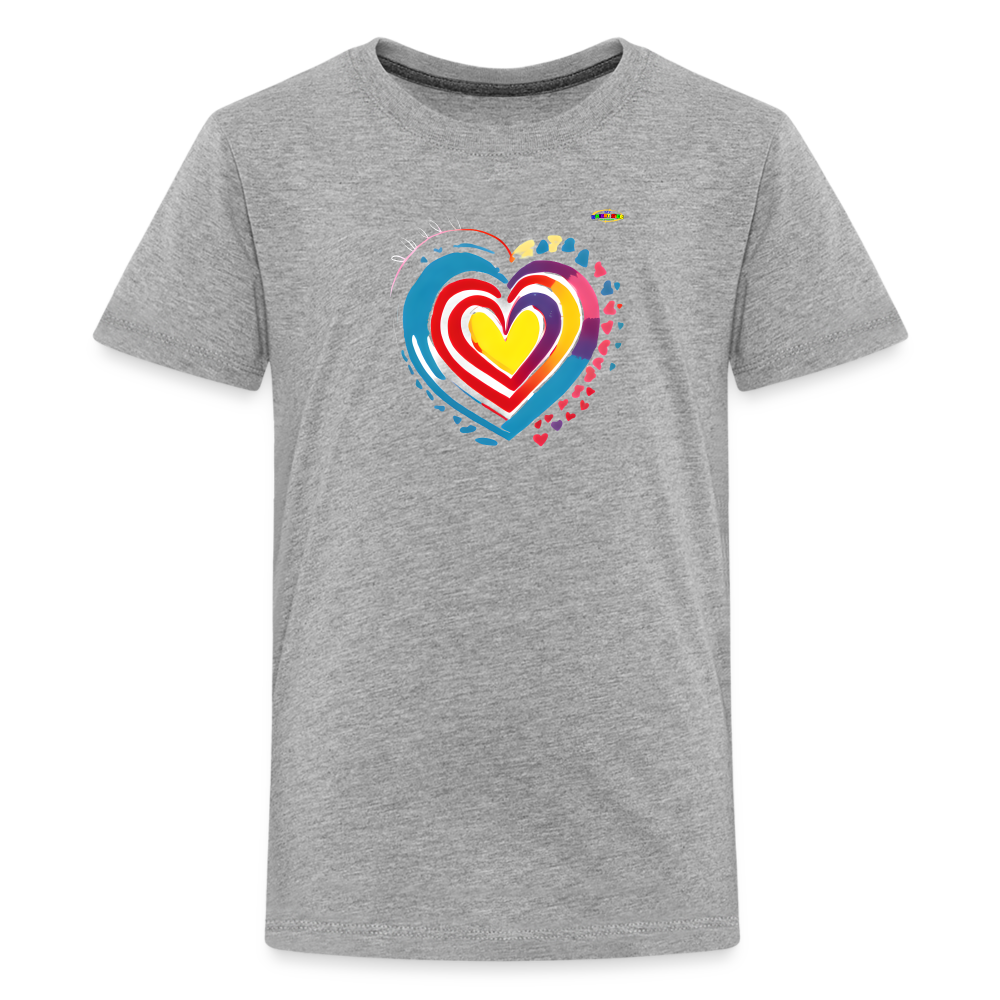 Sending Love Beautiful Heart Graphic Kids' Premium T-Shirt-mybrightsid-My Bright Side Clothing