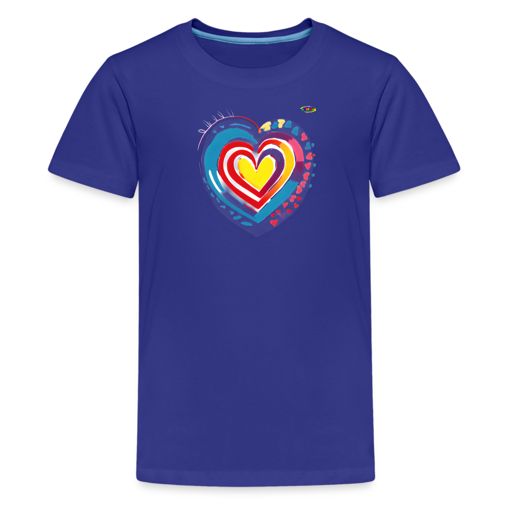 Sending Love Beautiful Heart Graphic Kids' Premium T-Shirt-mybrightsid-My Bright Side Clothing