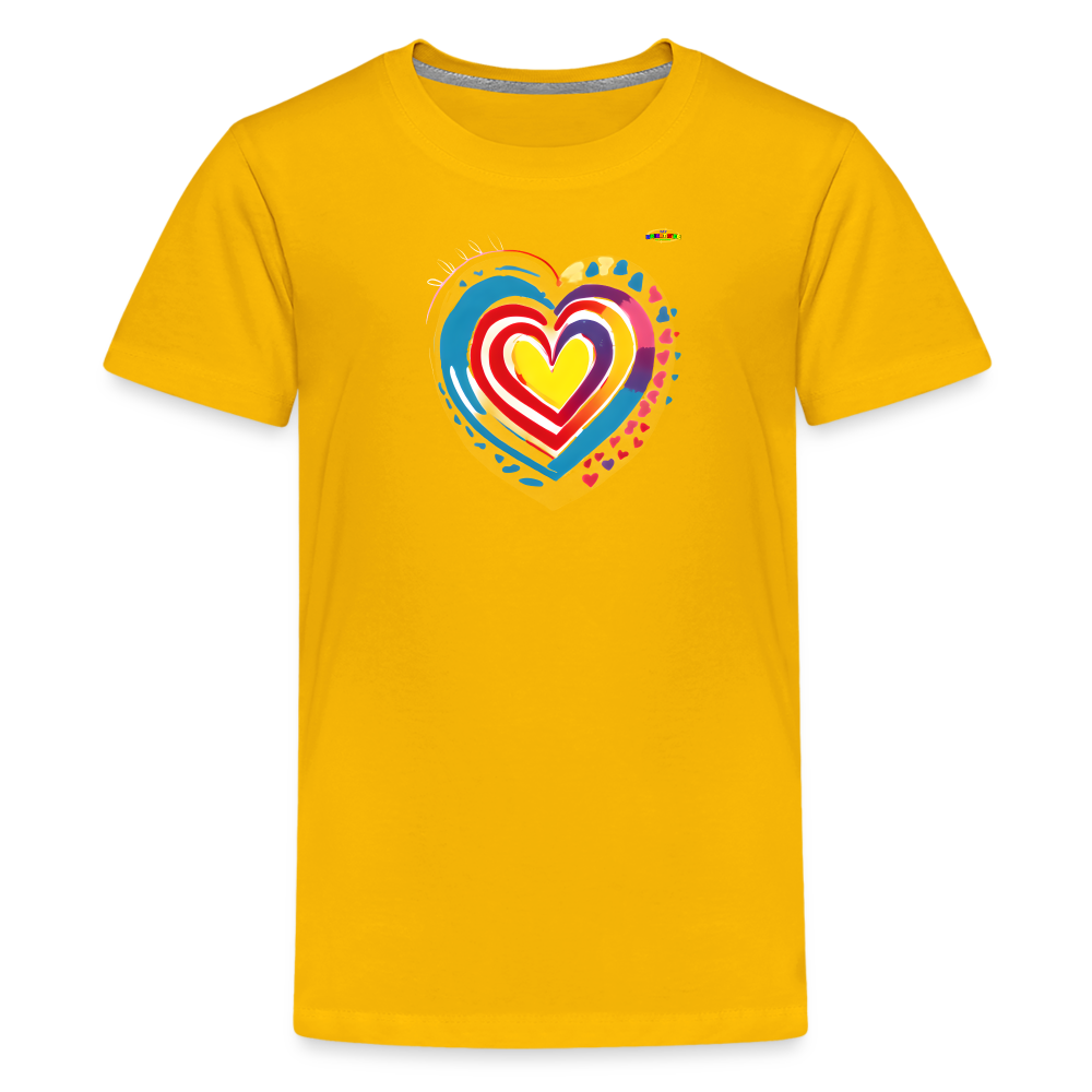 Sending Love Beautiful Heart Graphic Kids' Premium T-Shirt-mybrightsid-My Bright Side Clothing