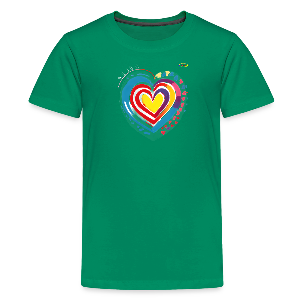 Sending Love Beautiful Heart Graphic Kids' Premium T-Shirt-mybrightsid-My Bright Side Clothing