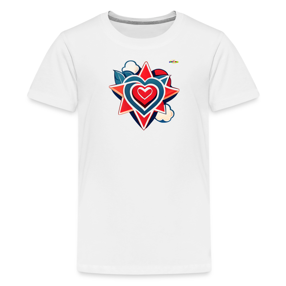 Sending Love Beautiful Heart Graphic Kids' Premium T-Shirt-mybrightsid-My Bright Side Clothing