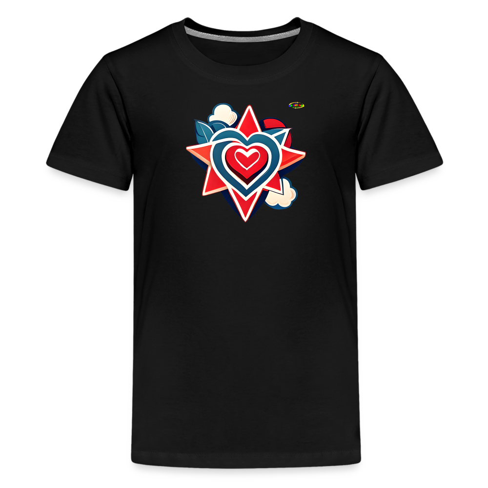 Sending Love Beautiful Heart Graphic Kids' Premium T-Shirt-mybrightsid-My Bright Side Clothing