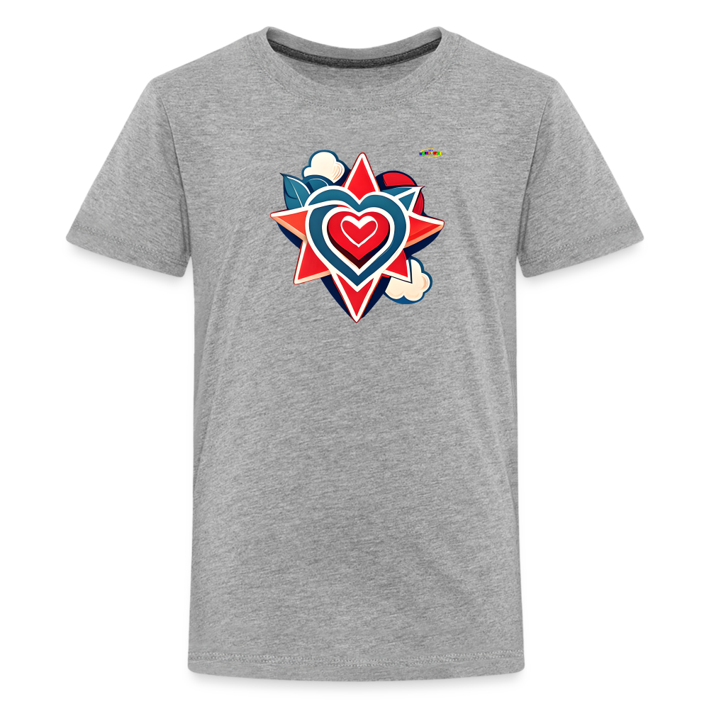 Sending Love Beautiful Heart Graphic Kids' Premium T-Shirt-mybrightsid-My Bright Side Clothing