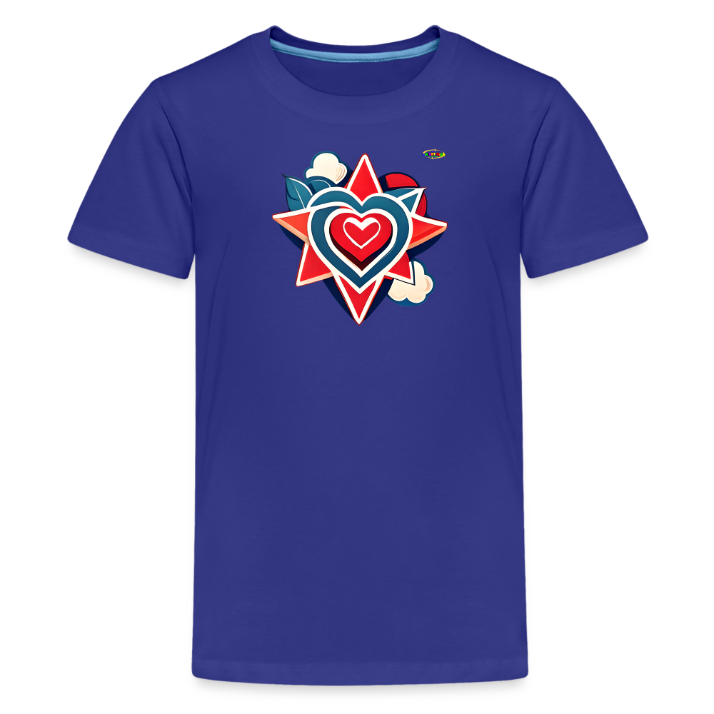 Sending Love Beautiful Heart Graphic Kids' Premium T-Shirt-mybrightsid-My Bright Side Clothing