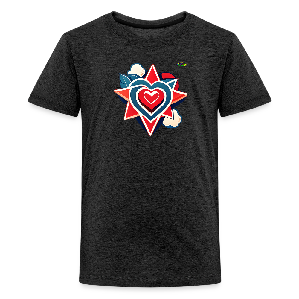 Sending Love Beautiful Heart Graphic Kids' Premium T-Shirt-mybrightsid-My Bright Side Clothing