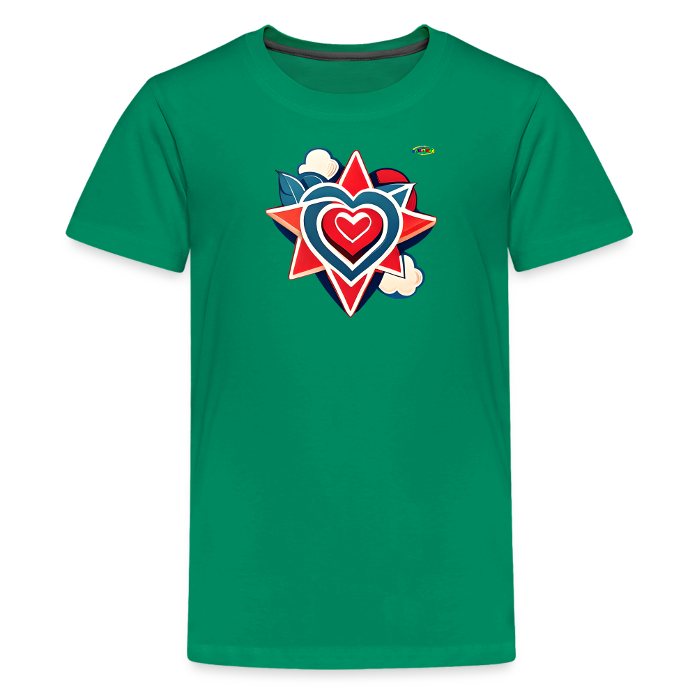 Sending Love Beautiful Heart Graphic Kids' Premium T-Shirt-mybrightsid-My Bright Side Clothing