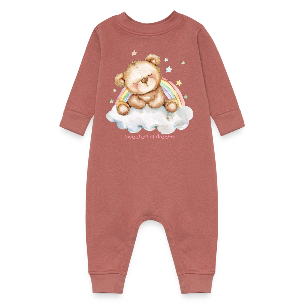 Baby Fleece One Piece - mauve