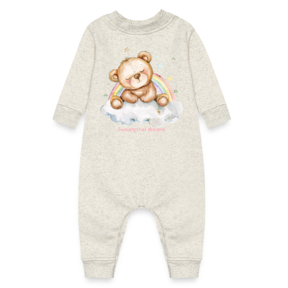 Baby Fleece One Piece - heather oatmeal