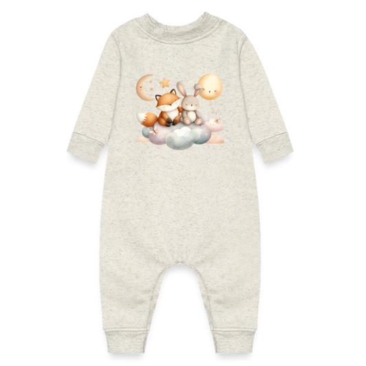 Baby Fleece One Piece - heather oatmeal