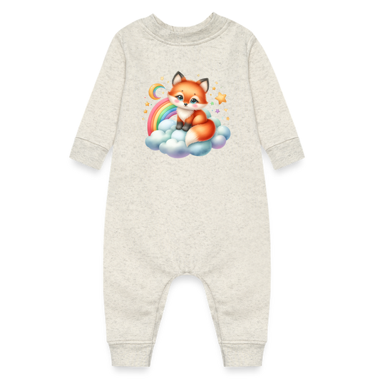 Baby Fleece One Piece - heather oatmeal