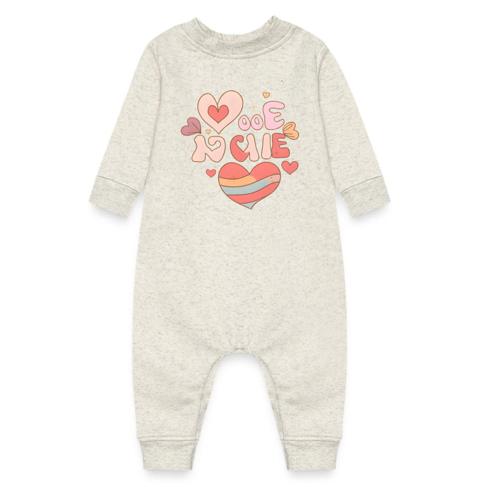 Baby Fleece One Piece - heather oatmeal