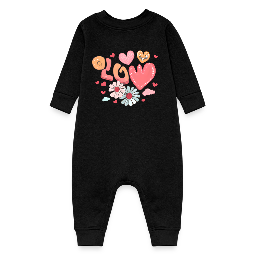 Baby Fleece One Piece - black