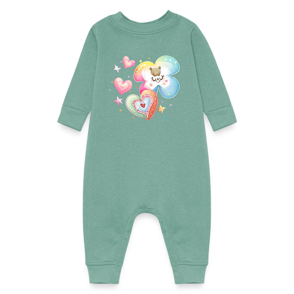 Baby Fleece One Piece - saltwater