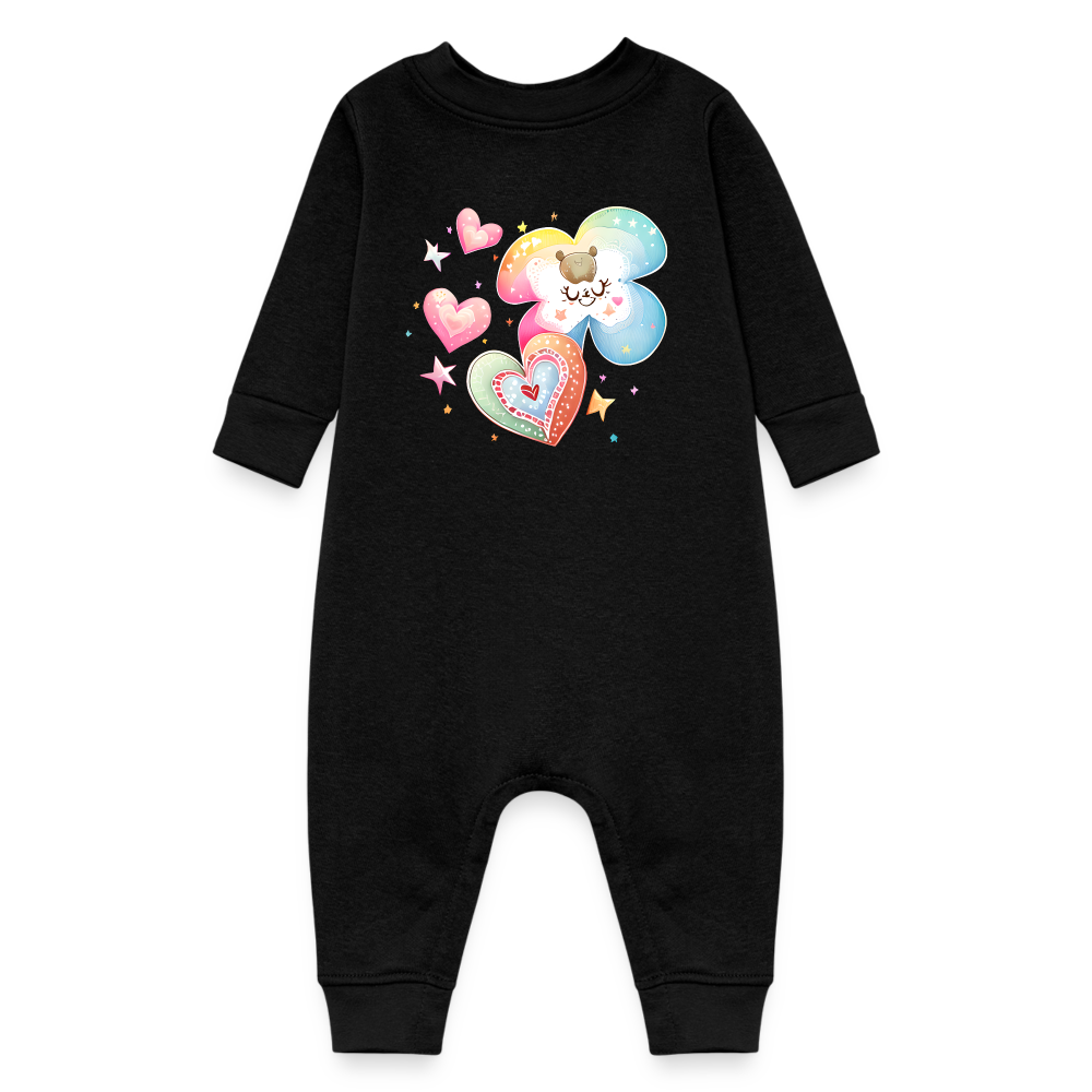 Baby Fleece One Piece - black