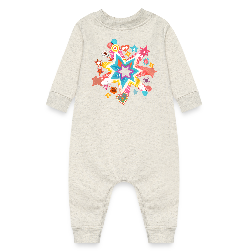 Baby Fleece One Piece - heather oatmeal