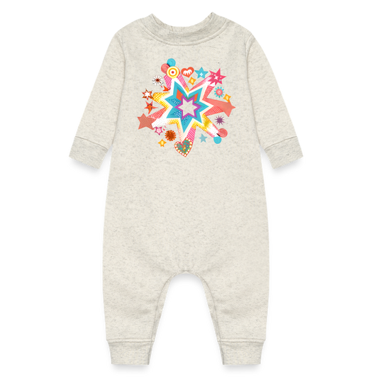 Baby Fleece One Piece - heather oatmeal