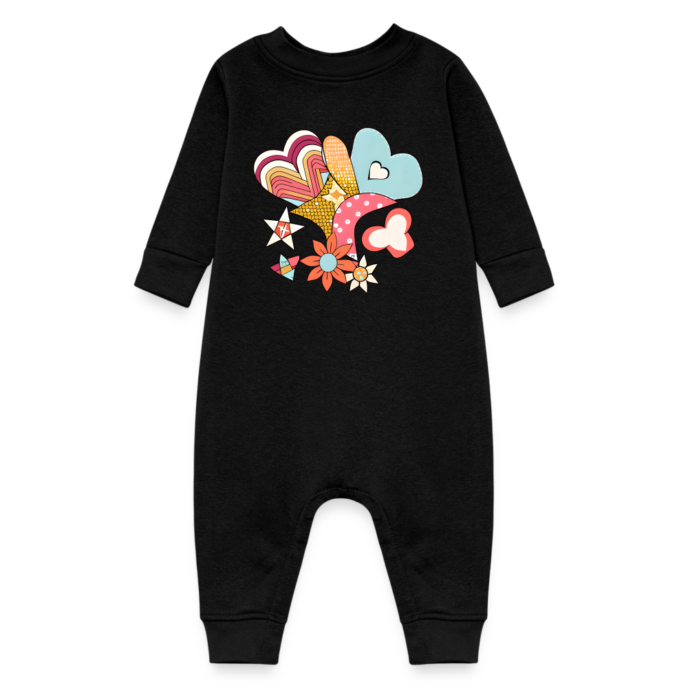 Baby Fleece One Piece - black