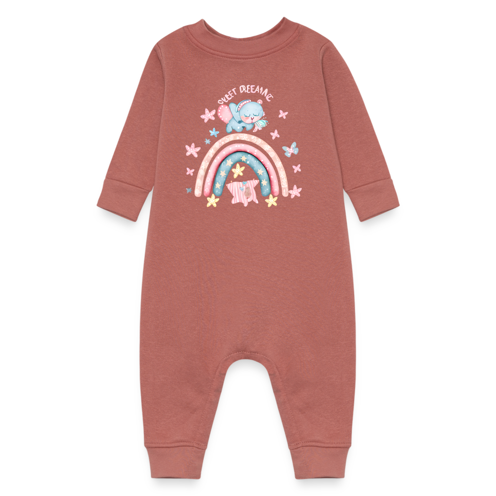 Baby Fleece One Piece - mauve