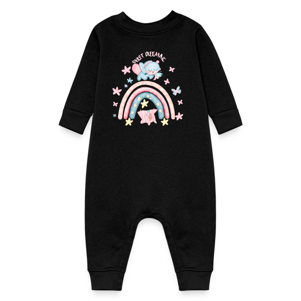 Baby Fleece One Piece - black