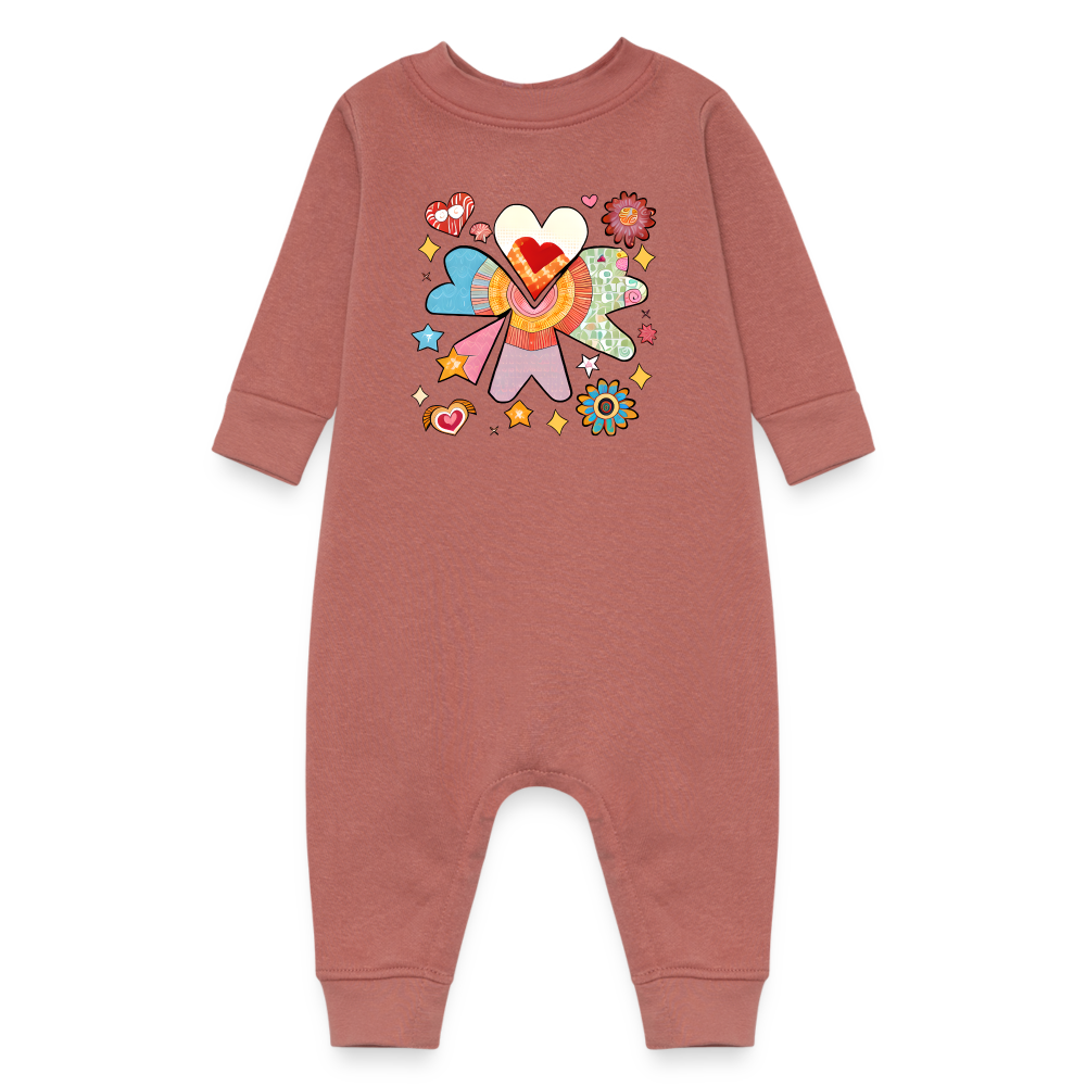 Baby Fleece One Piece - mauve