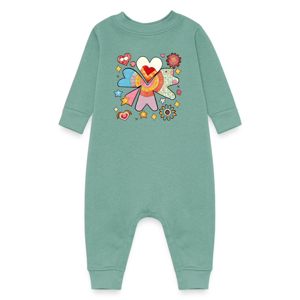 Baby Fleece One Piece - saltwater