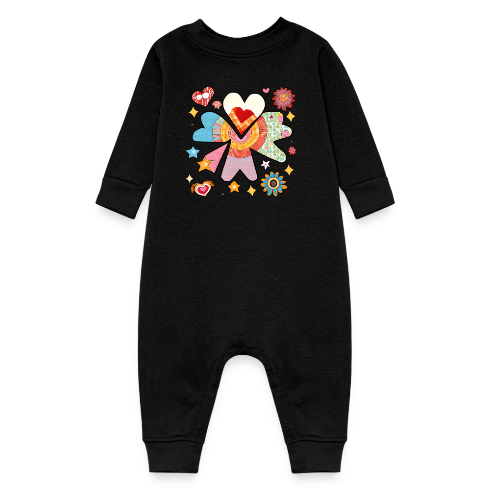 Baby Fleece One Piece - black