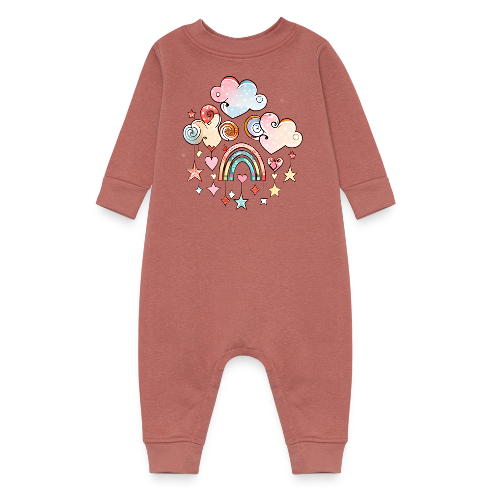 Baby Fleece One Piece - mauve