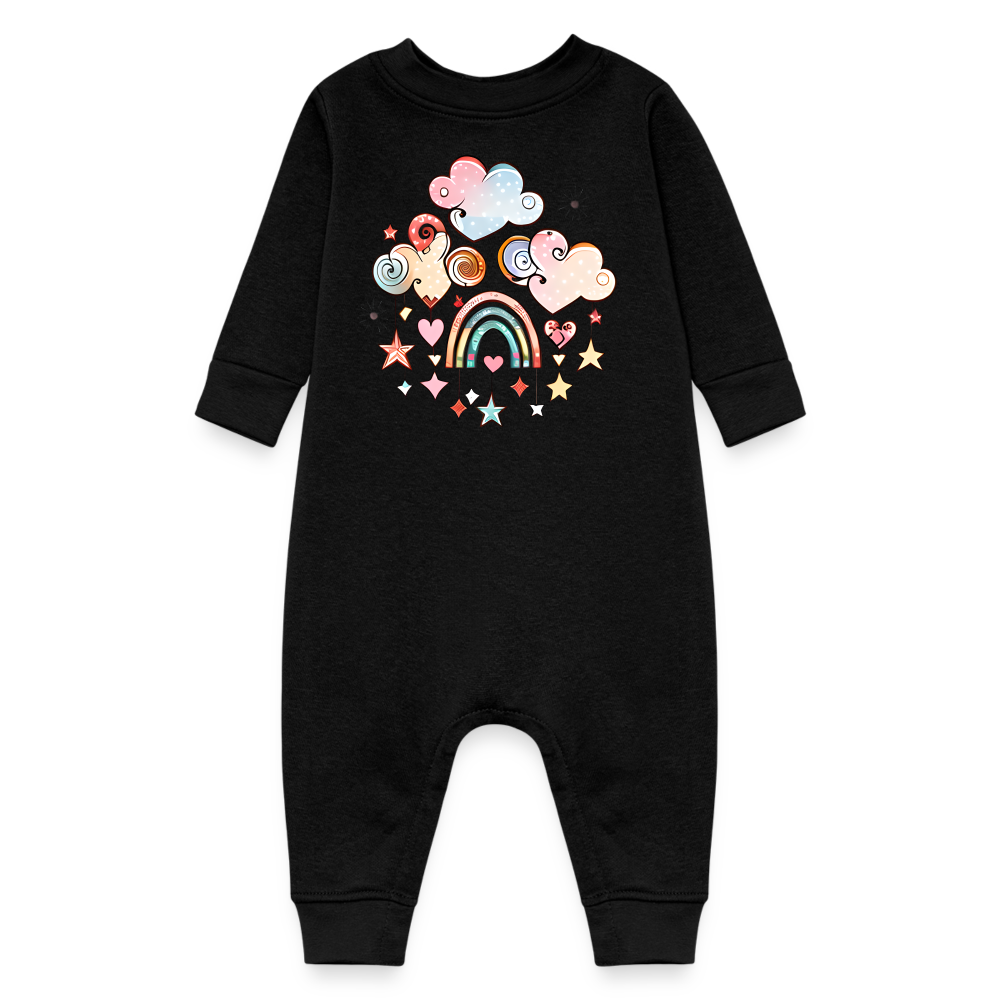 Baby Fleece One Piece - black