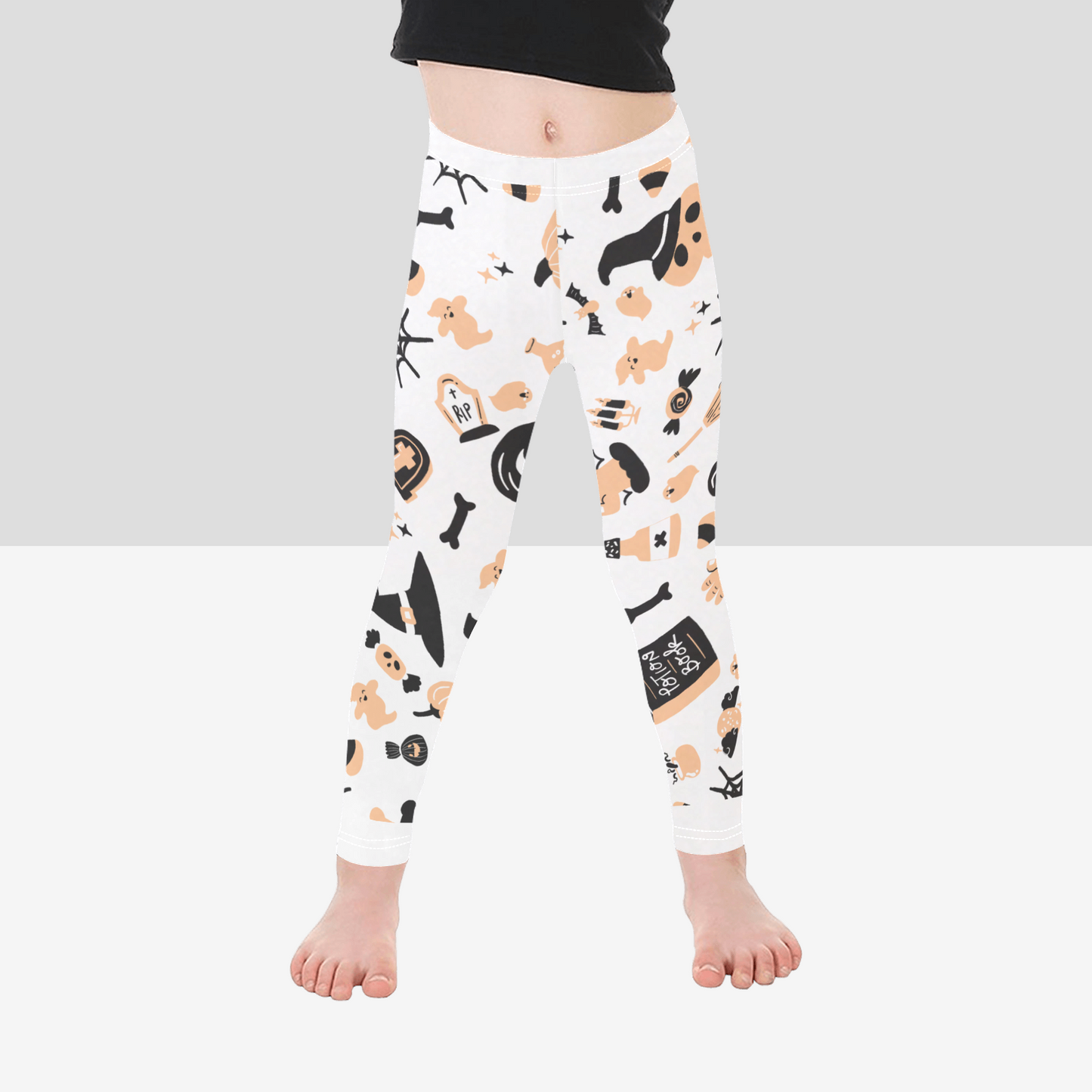 All-Over Print Girls Halloween Pattern Leggings - Limited Edition